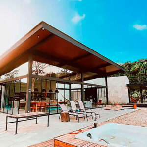 Casa Monifa com som das águas do córrego Barriguda
